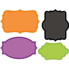 4 halloween labels