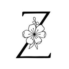 floral letter z monogram