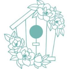 floral birdhouse