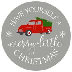 red truck merry christmas