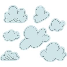 clouds sketch set