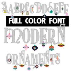 modern ornament color font