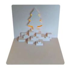 x-mas tree and presents popup card