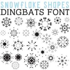 cg snowflake shapes dingbats