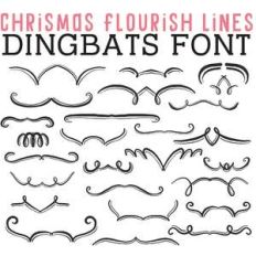 cg christmas flourish lines dingbats