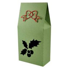 christmas holly upright gift box