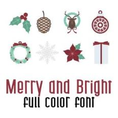 merry and bright full color font