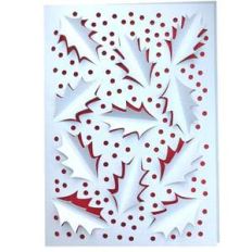 3d holly card