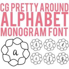 cg pretty around alphabet monogram