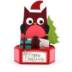 hexagon pop up card owl