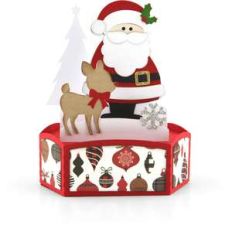 hexagon pop up card santa
