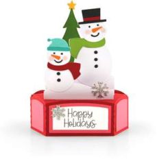 hexagon pop up card snowmen