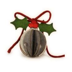 jingle bell 3d holly sprig