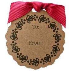 wreath gift tag