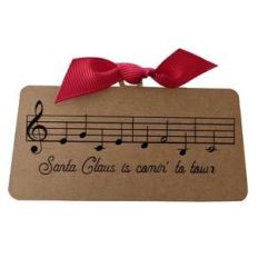 santa claus is comin to town gift tag