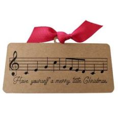 merry little christmas gift tag