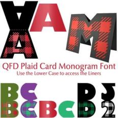 qfd plaid card monogram font