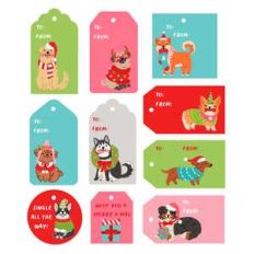 dog christmas gift tags