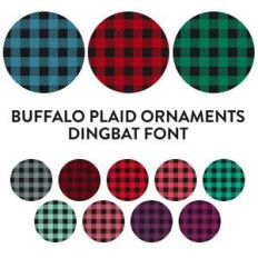 buffalo plaid ornaments dingbat font