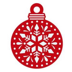 round snowflake ornament