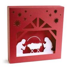 christmas manger shadowbox