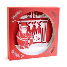 santa fireplace shadowbox