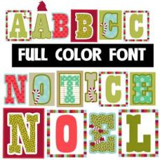 notice noel color font