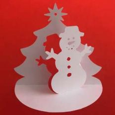 snowman and x-mas tree decoration