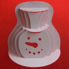 snowman face popup decoration