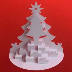 x-mas tree and presents popup decoration