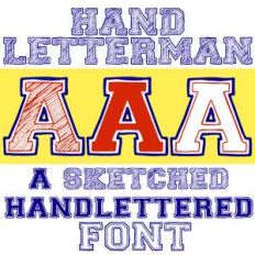 hand letterman font