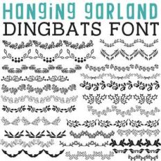 cg hanging garland dingbats