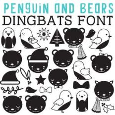 cg penguin and bears dingbats