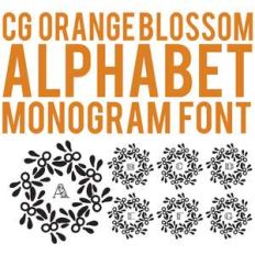 cg orange blossom alphabet monogram