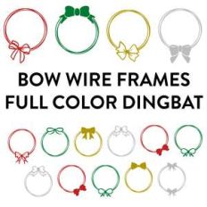 wire frame bows full color dingat font