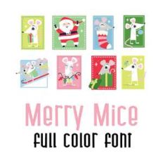 merry mice full color font