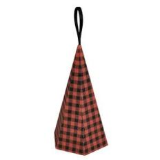 3d buffalo plaid candy tree box and ornament