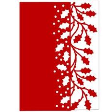 holly lace edged card
