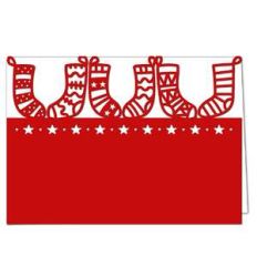 christmas stockings lace topped card
