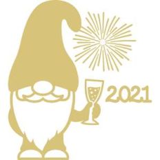 gnome toasting the new year