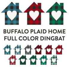 buffalo plaid home full color dingbat