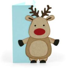a2 christmas card reindeer