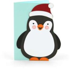 a2 christmas card penguin