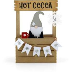 box card hot cocoa booth gnome