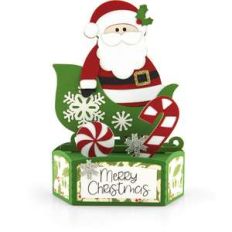 hexagon pop up card santa sleigh