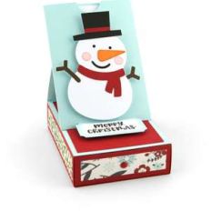 gift card box snowman
