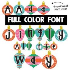 jingly all the way color font