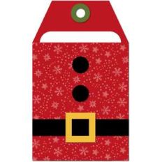 gift card holder tag santa suit