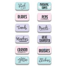 craft room organization labels