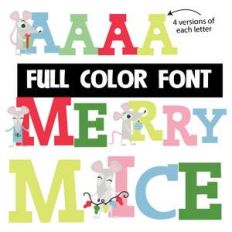 merry mice color font